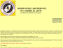 Tablet Screenshot of kishwaukeearchers.org